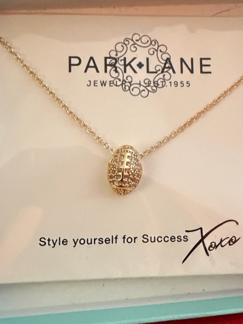 Park Lane Gold-Tone Football Pendant Necklace